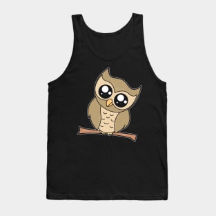 Cute Comic Owl Tank Top